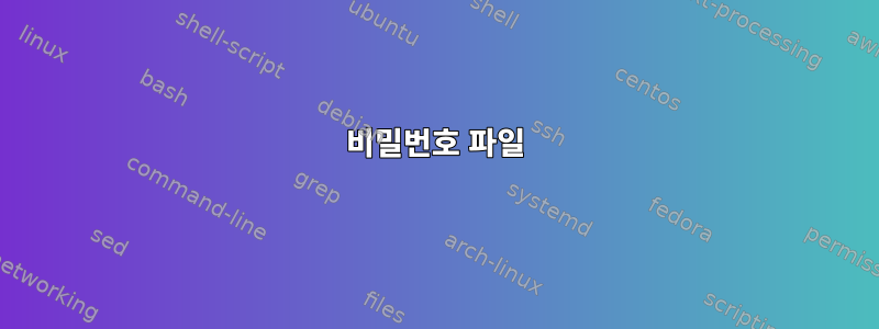 비밀번호 파일