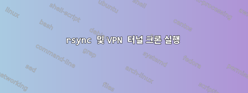 rsync 및 VPN 터널 크론 실행