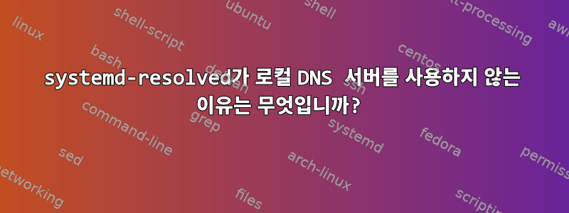 systemd-resolved가 로컬 DNS 서버를 사용하지 않는 이유는 무엇입니까?