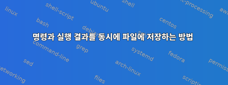 명령과 실행 결과를 동시에 파일에 저장하는 방법