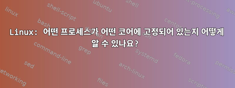 Linux: 어떤 프로세스가 어떤 코어에 고정되어 있는지 어떻게 알 수 있나요?