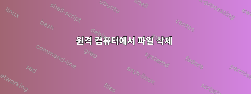 원격 컴퓨터에서 파일 삭제