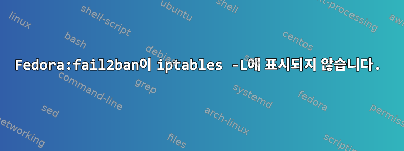 Fedora:fail2ban이 iptables -L에 표시되지 않습니다.