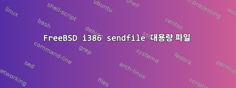 FreeBSD i386 sendfile 대용량 파일