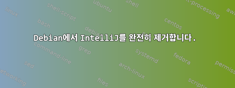 Debian에서 IntelliJ를 완전히 제거합니다.