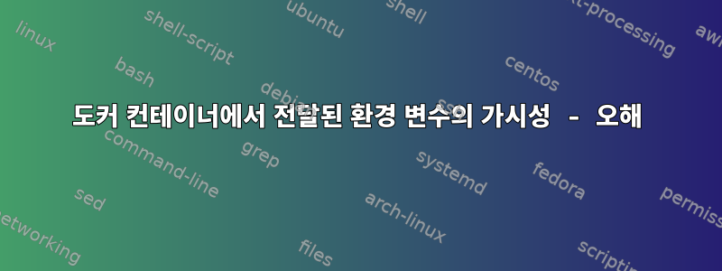 도커 컨테이너에서 전달된 환경 변수의 가시성 - 오해