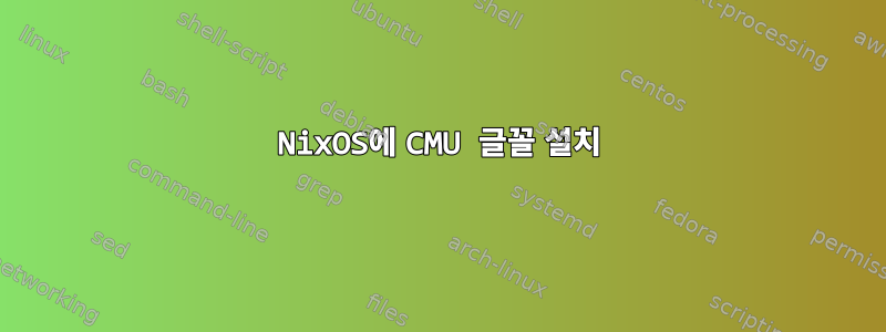 NixOS에 CMU 글꼴 설치