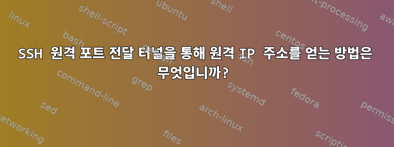 SSH 원격 포트 전달 터널을 통해 원격 IP 주소를 얻는 방법은 무엇입니까?