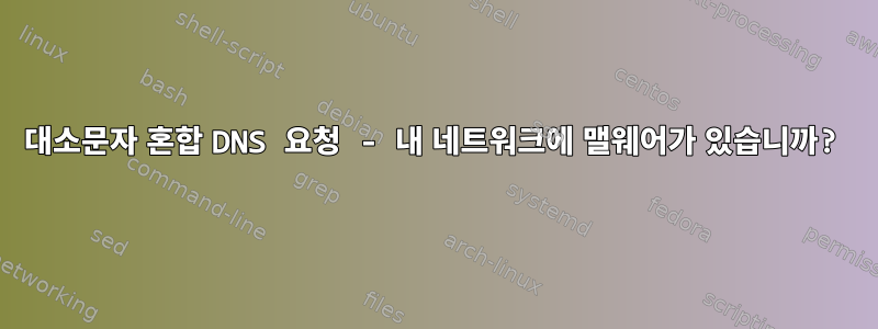 대소문자 혼합 DNS 요청 - 내 네트워크에 맬웨어가 있습니까?