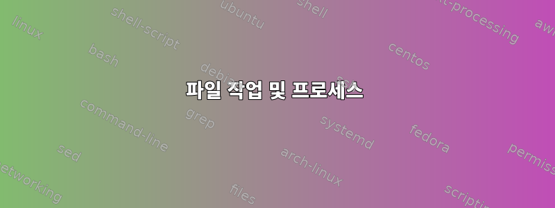 파일 작업 및 프로세스