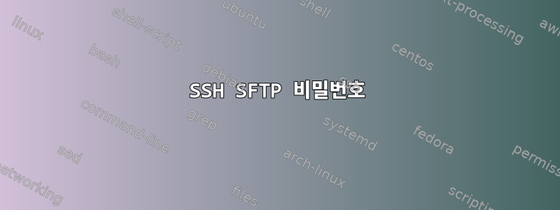 SSH SFTP 비밀번호