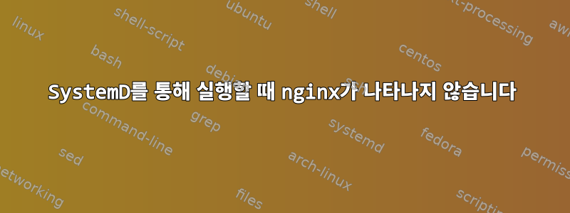 SystemD를 통해 실행할 때 nginx가 나타나지 않습니다