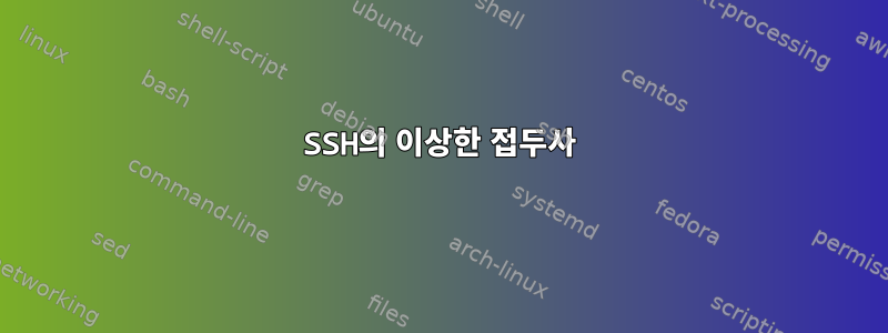 SSH의 이상한 접두사