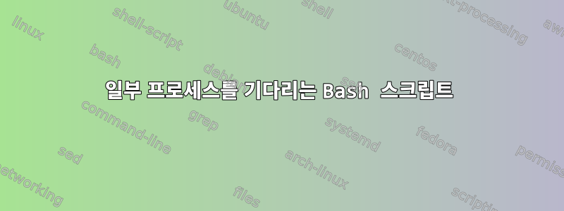 일부 프로세스를 기다리는 Bash 스크립트