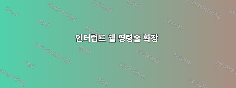 인터럽트 쉘 명령줄 확장