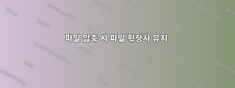 파일 압축 시 파일 확장자 유지