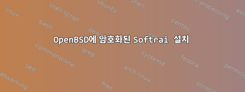 OpenBSD에 암호화된 Softrai 설치