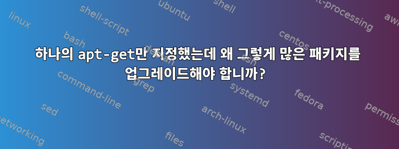 하나의 apt-get만 지정했는데 왜 그렇게 많은 패키지를 업그레이드해야 합니까?