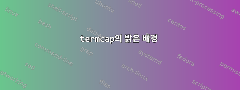 termcap의 밝은 배경