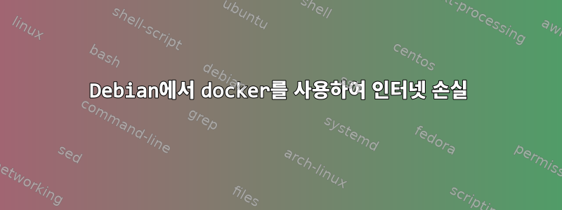 Debian에서 docker를 사용하여 인터넷 손실