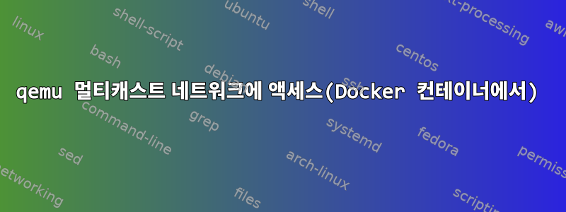 qemu 멀티캐스트 네트워크에 액세스(Docker 컨테이너에서)