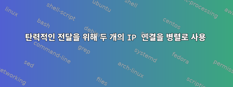 탄력적인 전달을 위해 두 개의 IP 연결을 병렬로 사용