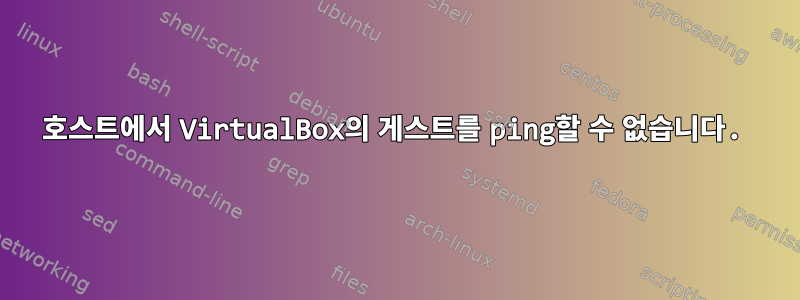 호스트에서 VirtualBox의 게스트를 ping할 수 없습니다.