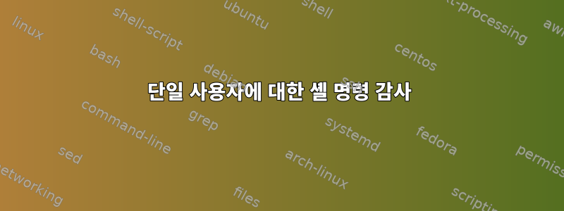 단일 사용자에 대한 셸 명령 감사