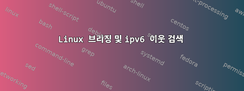 Linux 브리징 및 ipv6 이웃 검색