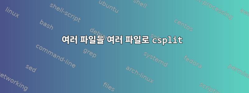 여러 파일을 여러 파일로 csplit