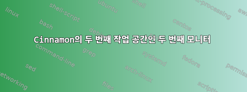 Cinnamon의 두 번째 작업 공간인 두 번째 모니터