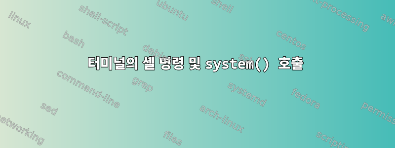 터미널의 셸 명령 및 system() 호출