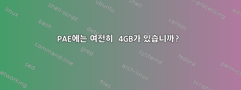 PAE에는 여전히 4GB가 있습니까?