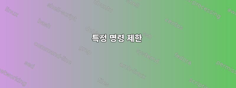 특정 명령 제한