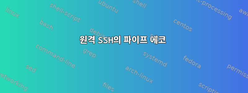 원격 SSH의 파이프 에코