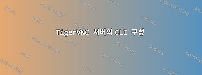 TigerVNC 서버의 CLI 구성