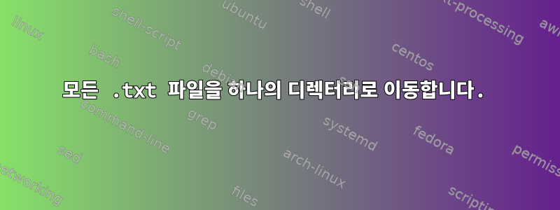 모든 .txt 파일을 하나의 디렉터리로 이동합니다.