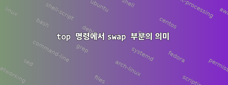 top 명령에서 swap 부분의 의미