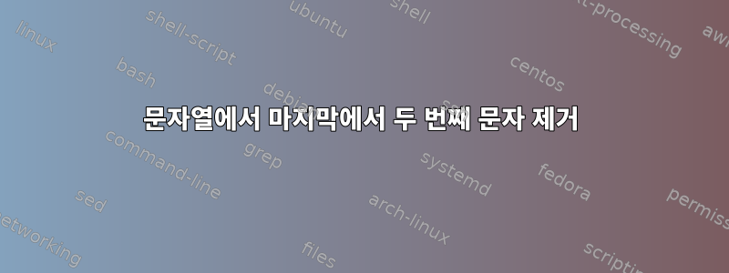 문자열에서 마지막에서 두 번째 문자 제거