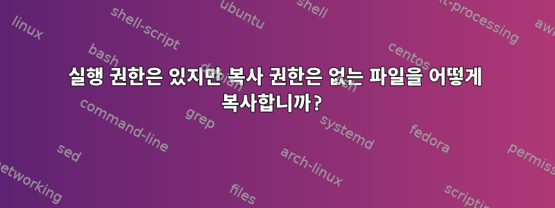 실행 권한은 있지만 복사 권한은 없는 파일을 어떻게 복사합니까?