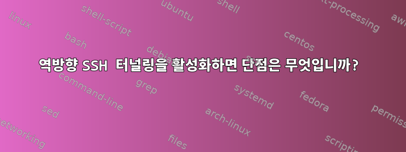 역방향 SSH 터널링을 활성화하면 단점은 무엇입니까?