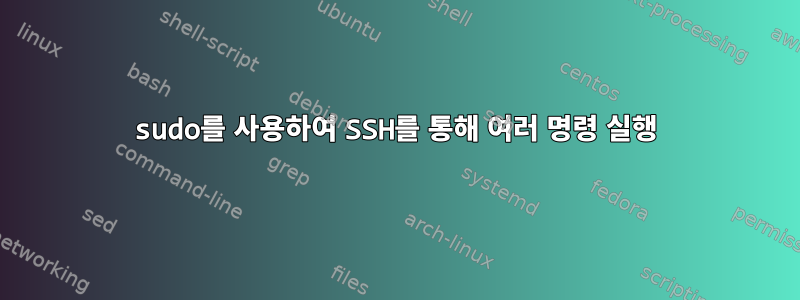 sudo를 사용하여 SSH를 통해 여러 명령 실행