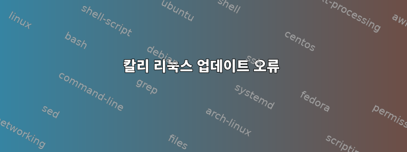 칼리 리눅스 업데이트 오류