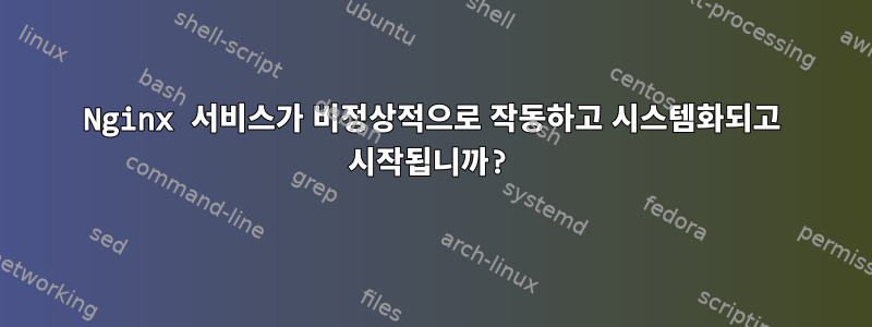 Nginx 서비스가 비정상적으로 작동하고 시스템화되고 시작됩니까?