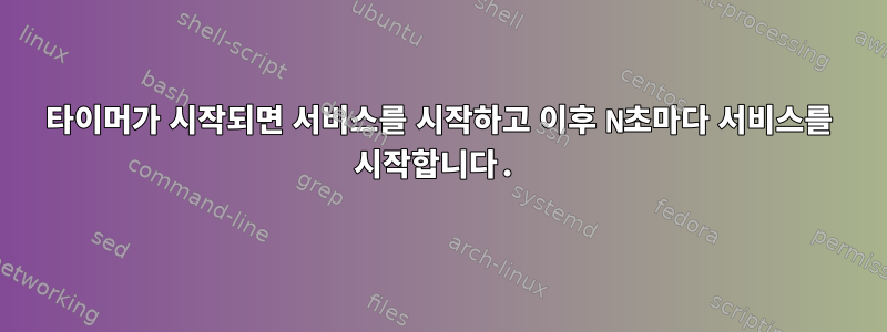 타이머가 시작되면 서비스를 시작하고 이후 N초마다 서비스를 시작합니다.