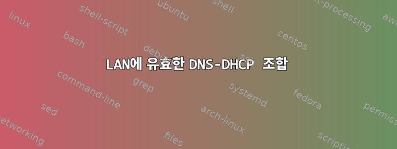 LAN에 유효한 DNS-DHCP 조합