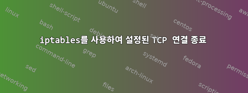 iptables를 사용하여 설정된 TCP 연결 종료