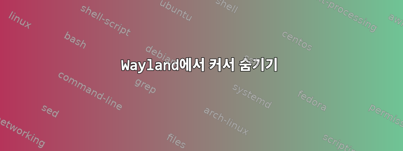 Wayland에서 커서 숨기기