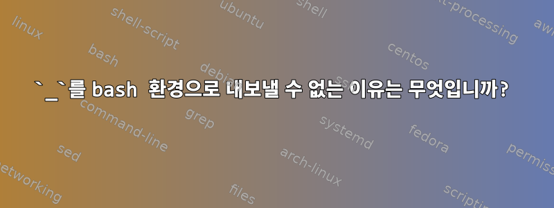 `_`를 bash 환경으로 내보낼 수 없는 이유는 무엇입니까?