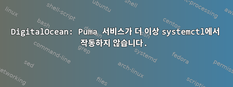 DigitalOcean: Puma 서비스가 더 이상 systemctl에서 작동하지 않습니다.